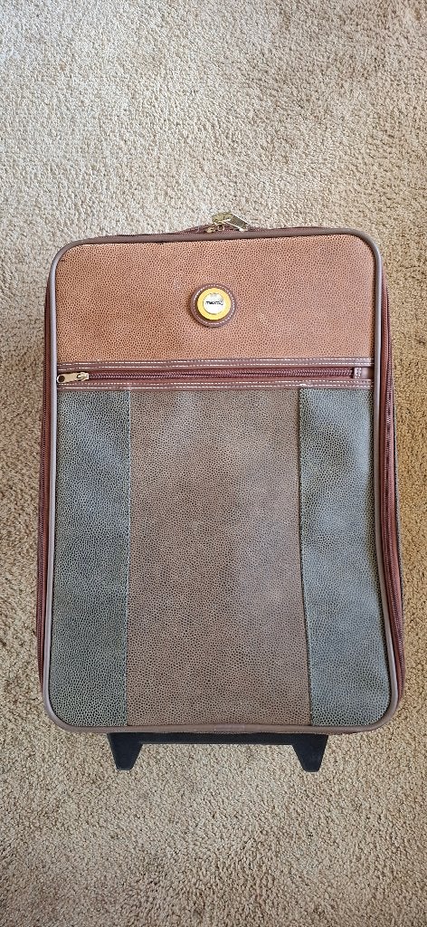 3-delige leren kleine kofferset met Mazda embleem, Ophalen, 30 cm of meer, Bruin, Minder dan 35 cm