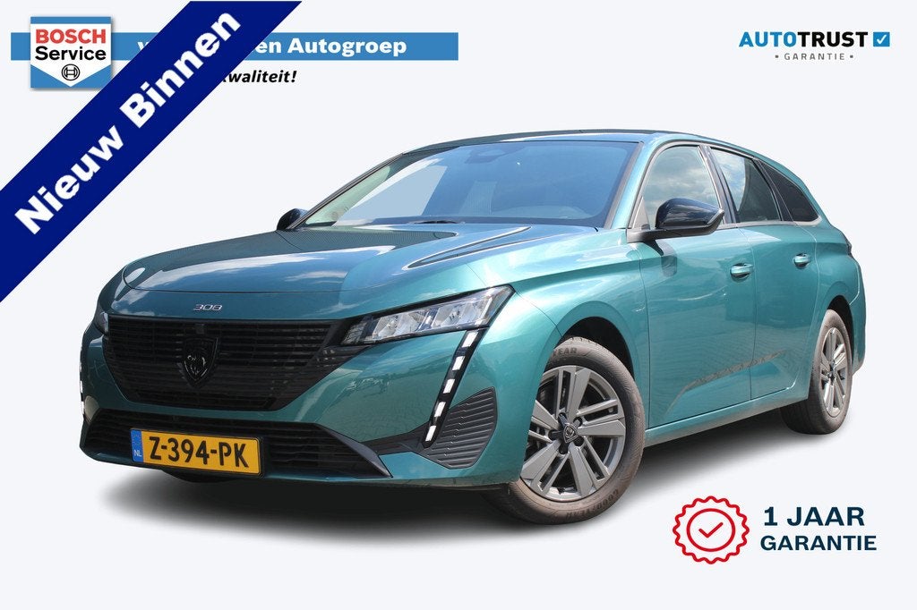 Peugeot 308 SW 1.2T 130PK | Active Pack Business | Incl. 12, Auto's, Peugeot, 12 maanden, 1199 cc, Blauw, Leder en Stof