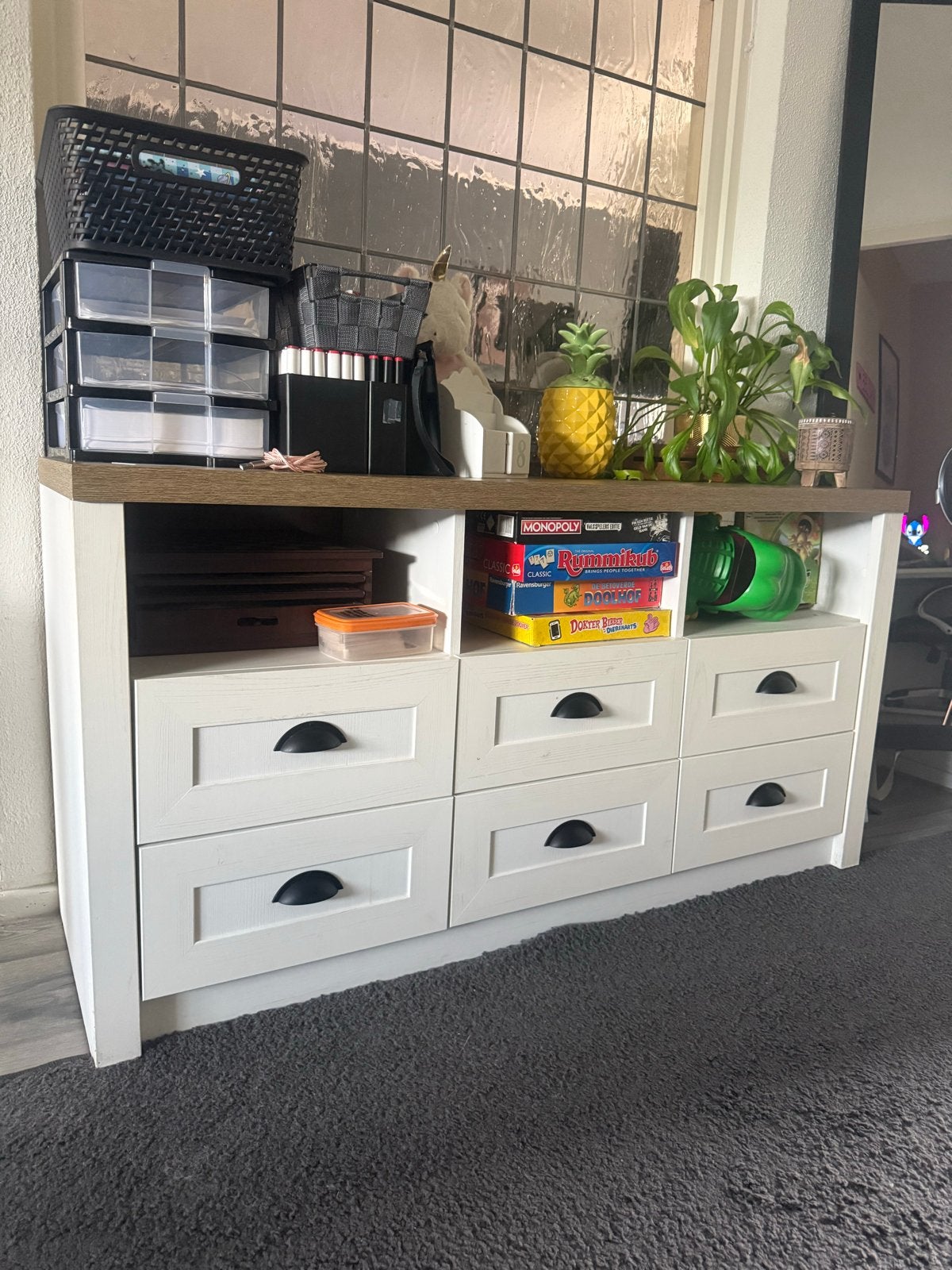 Tv meubel 130cm - Landelijke stijl, Ophalen, Gebruikt, 100 tot 150 cm, Minder dan 100 cm