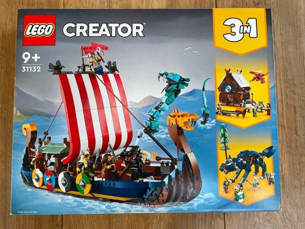 NIEUW LEGO Creator 3in1 31132 Vikingschip + Midgaardslang, Lego, Nieuw, Ophalen of Verzenden, Compleet