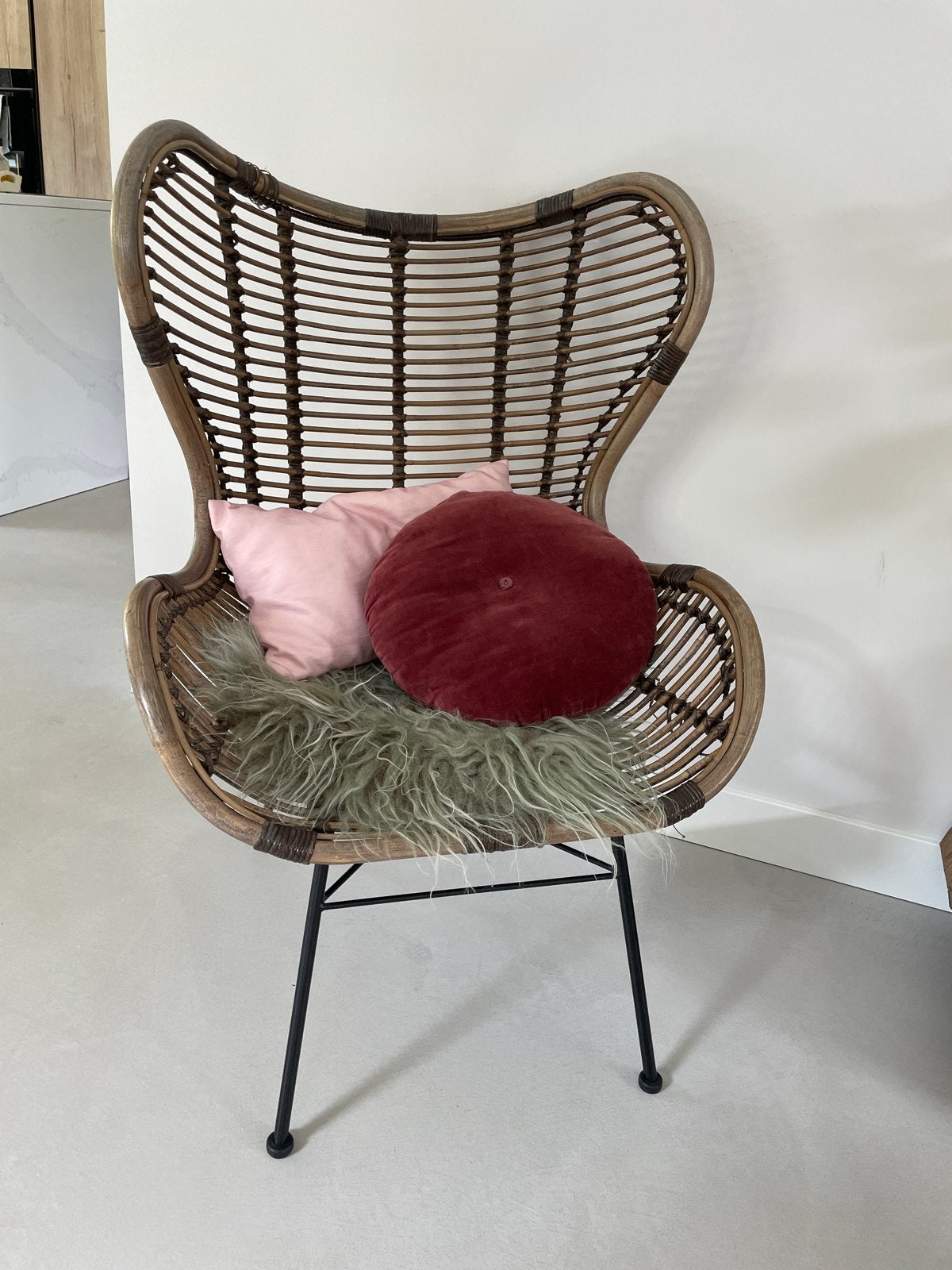 Rotan vlinderstoel van de Troubadour, Huis en Inrichting, Stoelen, Ophalen, Gebruikt, Bruin, Riet of Rotan
