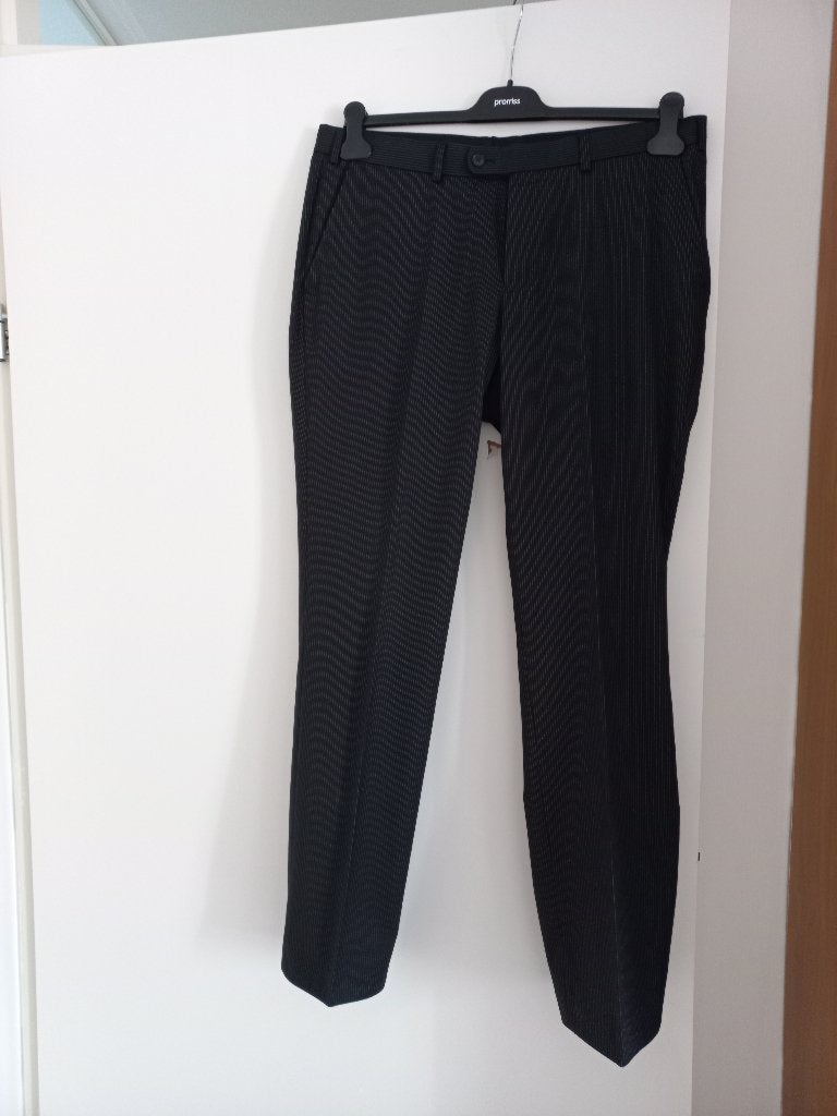 Z.g.a.n. Angelo Litrico krijtstreep heren pantalon maat 52, Kleding | Heren, Maat 52/54 (L), Angelo Litrico, Zwart, Ophalen of Verzenden