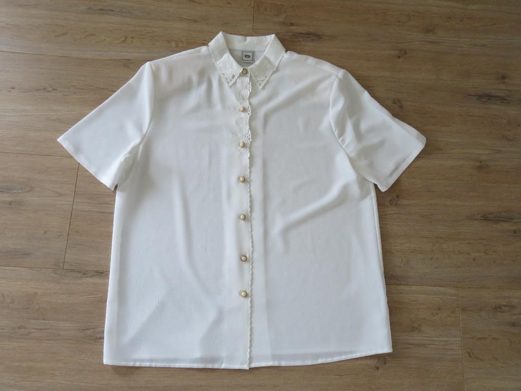 Blouse Wit Korte mouw Maat 42, Kleding | Dames, Blouses en Tunieken, Wit, Maat 42/44 (L), Ophalen of Verzenden, Zo goed als nieuw