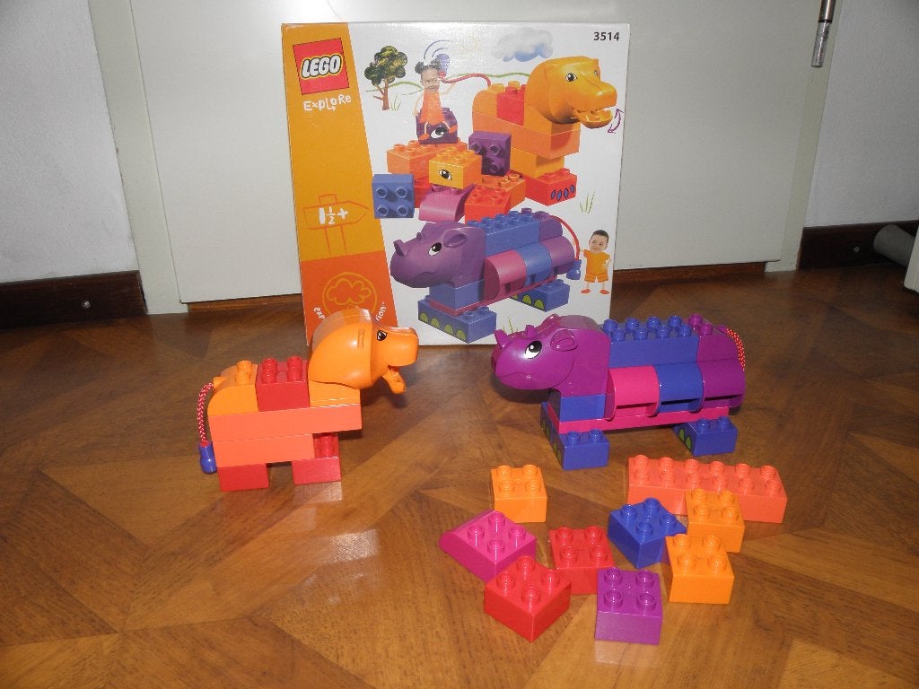Lego Explore 3514 Neushoorn en Leeuw, Kinderen en Baby's, Ophalen of Verzenden, Zo goed als nieuw, Compleet, Duplo
