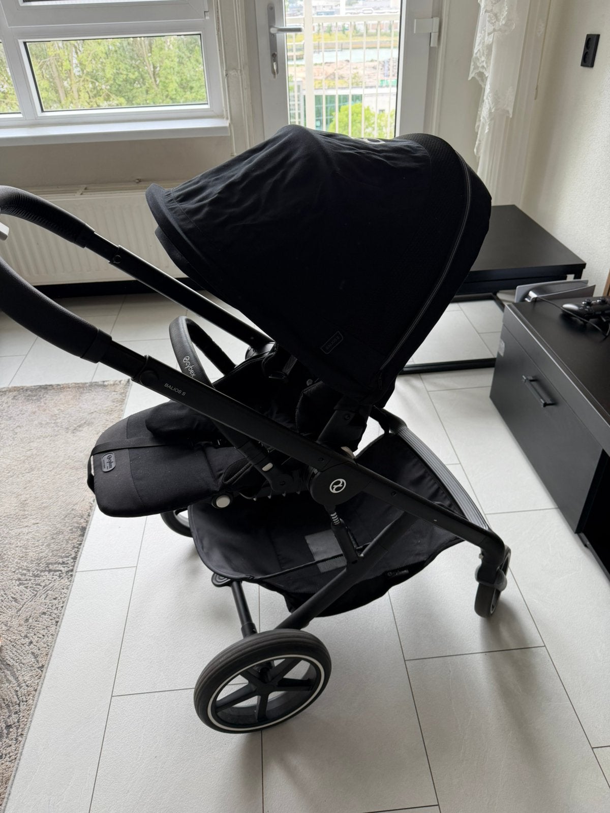 Cybex Balios s zwart, Zo goed als nieuw, Combiwagen, Luchtbanden, Ophalen