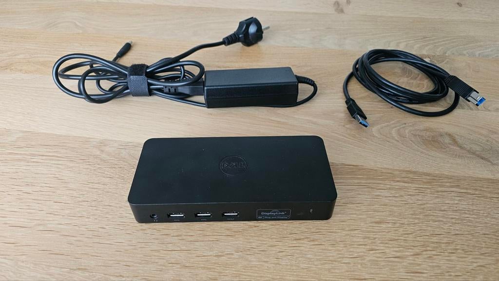 Dell D3100 Docking Station met Voeding en USB-kabel, Computers en Software, Pocketprinters, Gebruikt, Ophalen of Verzenden