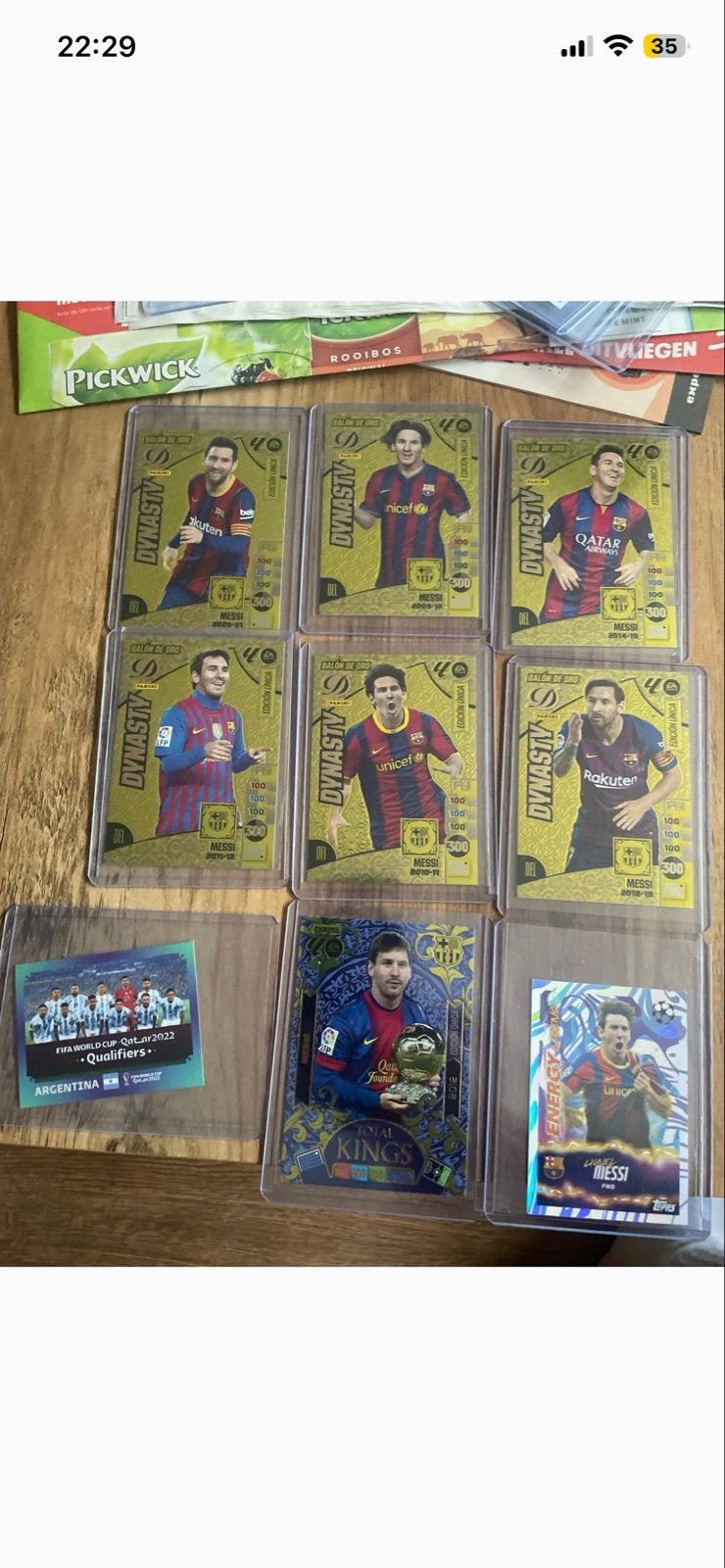 Lionel Messi Voetbal Kaarten Collectie - Panini Dynasty, Ophalen of Verzenden, Zo goed als nieuw, Buitenlandse clubs, Spelerskaart