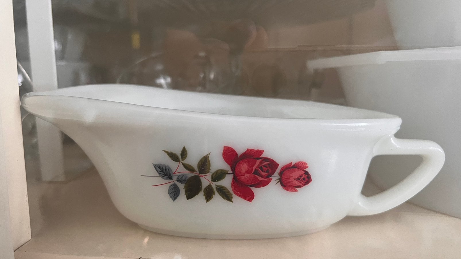 Juskom sauskom JAJ england melkglas  june rose, Ophalen of Verzenden