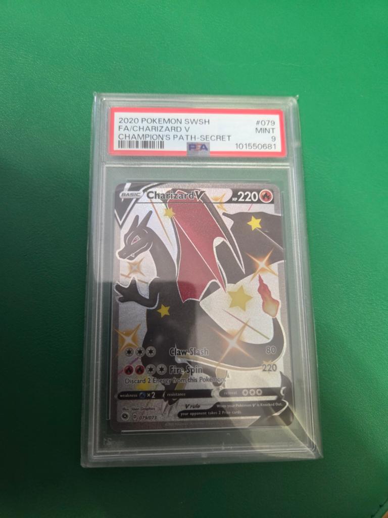 Shiny charizard psa 9, Ophalen of Verzenden, Zo goed als nieuw