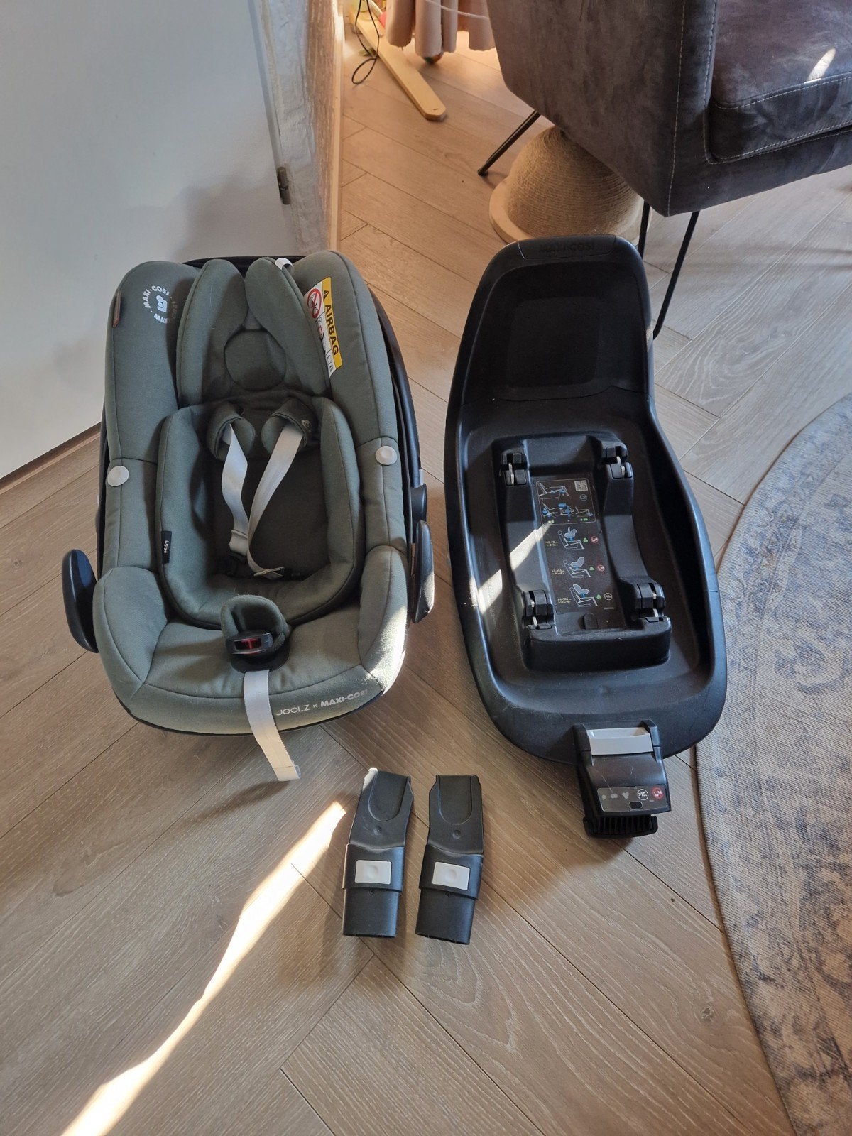 Joolz x Maxi Cosi autostoel met isofix groen, Kinderen en Baby's, Ophalen, Gebruikt, Isofix, 0 t/m 13 kg