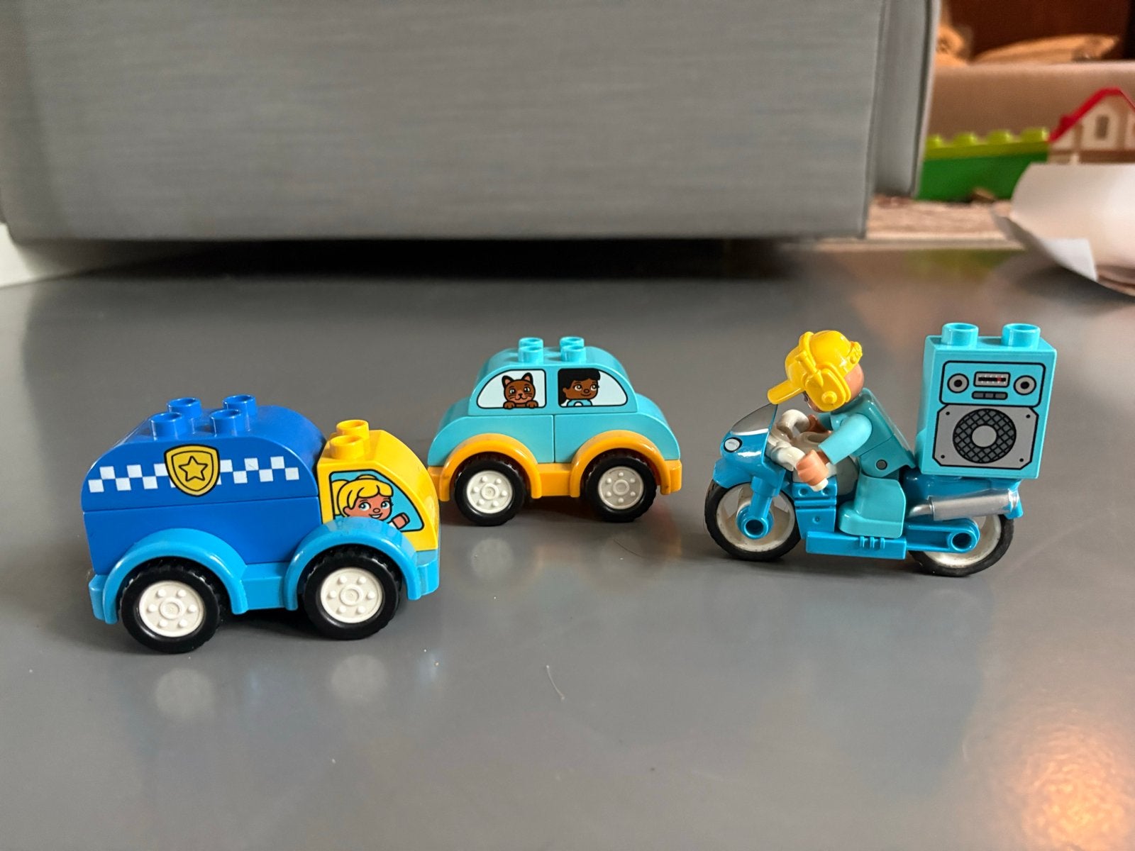 LEGO Duplo Voertuigen Set: Politie, Auto & Scooter, Ophalen of Verzenden, Zo goed als nieuw, Overige merken