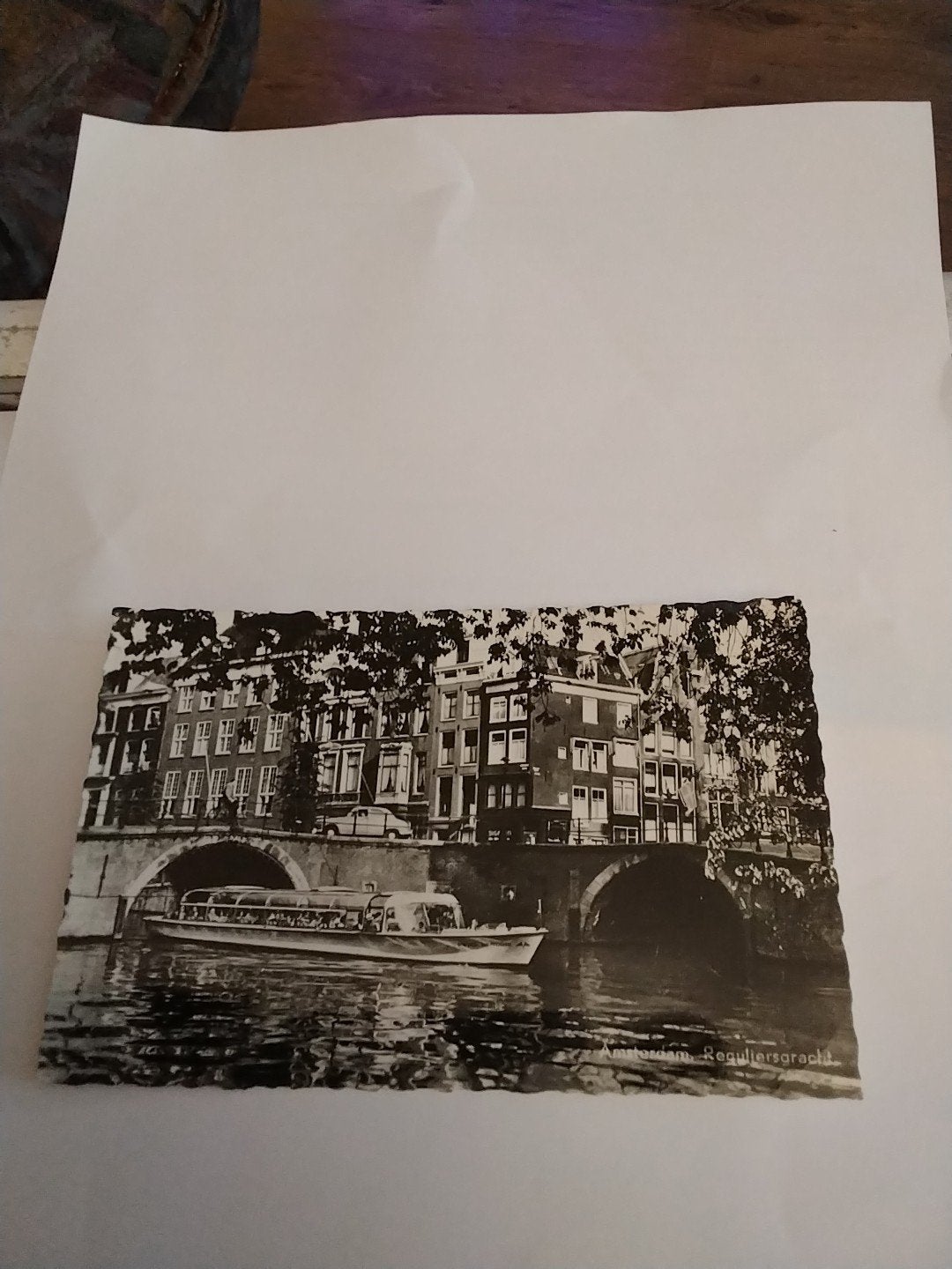 Oude ansichtkaart Amsterdam Reguliersgracht 1957, Ophalen of Verzenden, 1940 tot 1960, Gelopen, Noord-Holland
