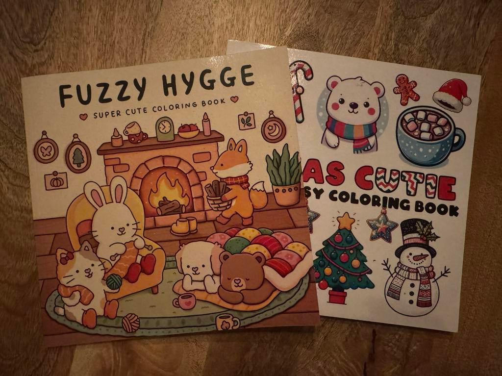 Kleurboeken: Fuzzy Hygge & Xmas Cuties - Ontspanning en Plez, Ophalen of Verzenden, Nieuw