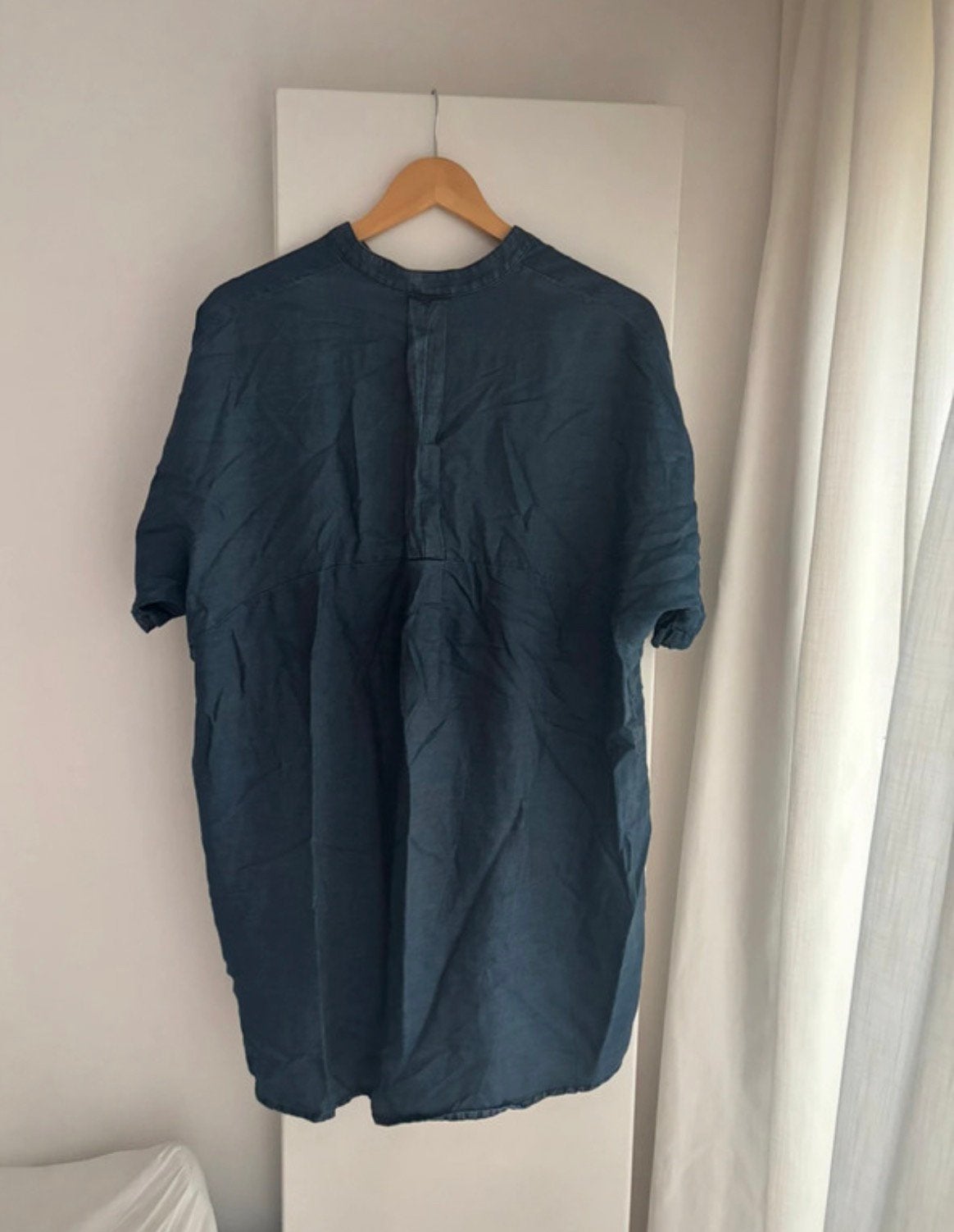 Zara donker blauwe navy blouse,denim mini jurk, overhemd S/M, Blauw, Nieuw, Ophalen of Verzenden, Maat 36 (S)