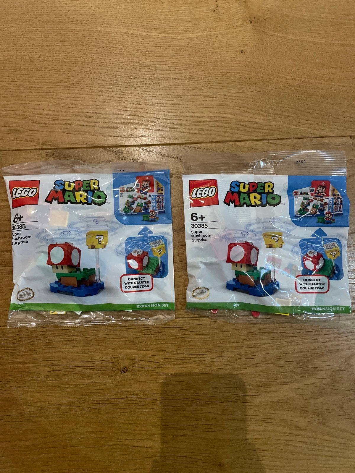 2LEGO Polybag Super Mario 30385 Super Paddenstoel Verrassing, Ophalen of Verzenden, Nieuw