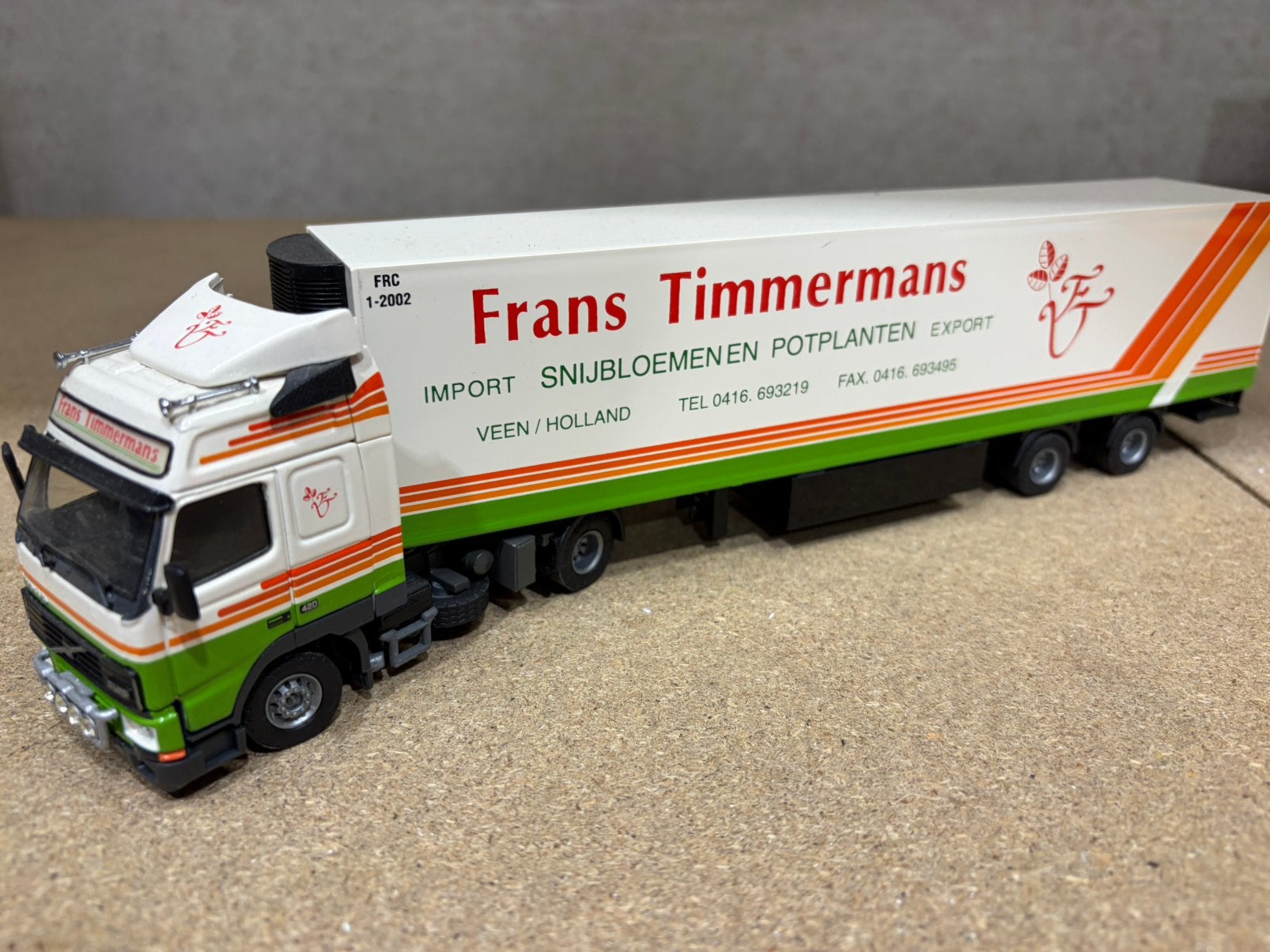 TEKNO VOLVO FH12 FRANS TIMMERMAN, Hobby en Vrije tijd, Modelauto's | 1:50, Ophalen of Verzenden, Zo goed als nieuw, Bus of Vrachtwagen
