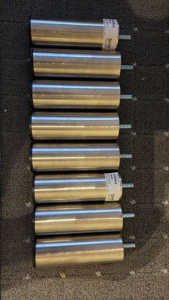 BJORLI pootjes van roestvrij staat (10cm), Ophalen of Verzenden, Gebruikt, 100 tot 250 mm, Bouten of Moeren