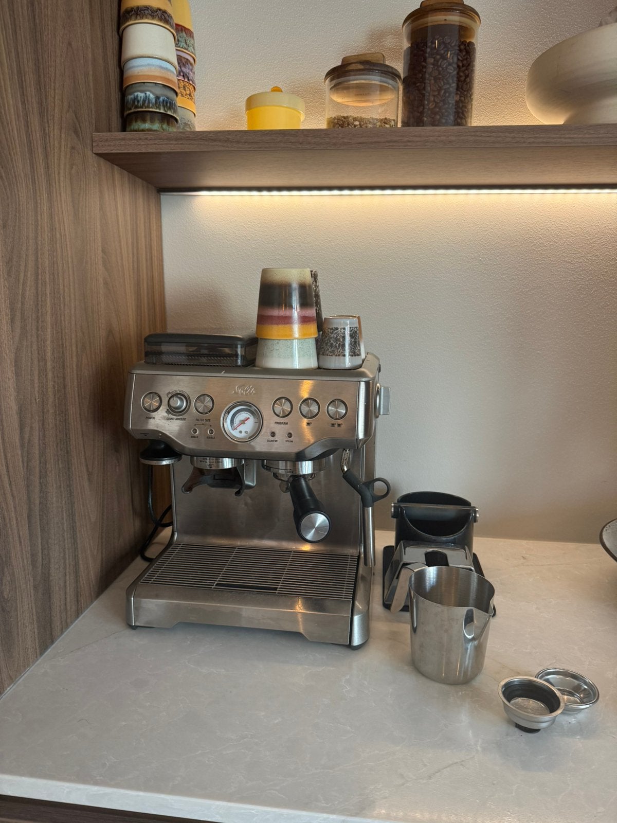 Solis Barista Pro (Type 114) Espressomachine met Bonenmaler, Ophalen, Gebruikt, Espresso apparaat, Afneembaar waterreservoir