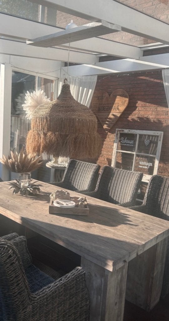 Lampenkap Bali bananenblad touw xl xxl Ibiza hanglamp boho, Boho Ibiza Bali Indonesie strand beach, Verburgt Vintage, Natuurlijk materiaal