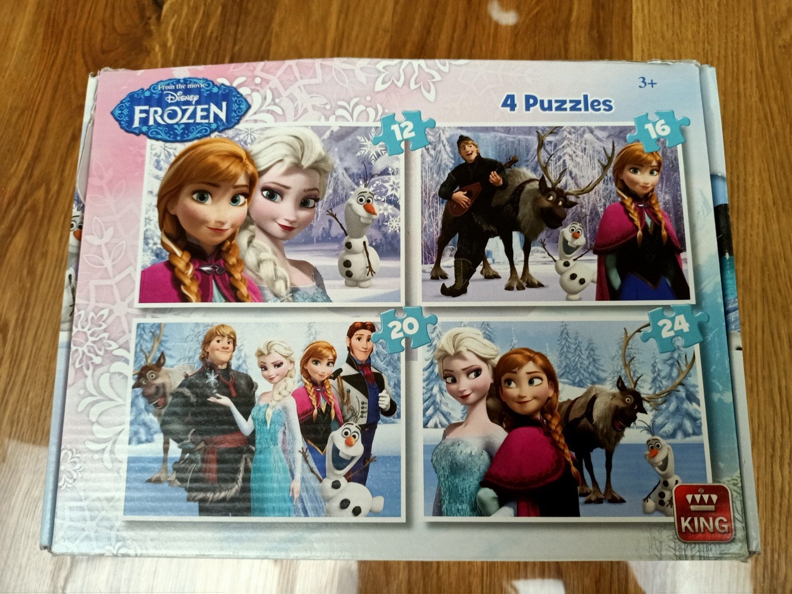 4 puzzels van Frozen, Ophalen of Verzenden, 10 tot 50 stukjes