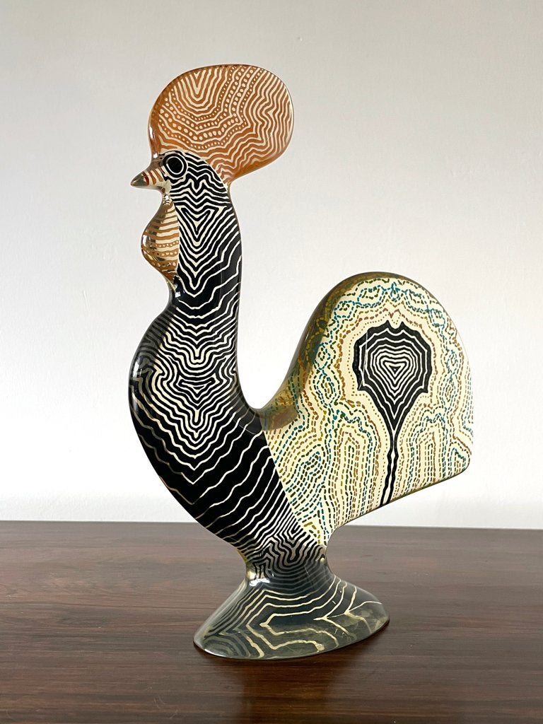 Lucite grote haan figuur van Abraham Palatnik 1970, Ophalen of Verzenden, 25 cm, Pop/figuur, Overige materialen