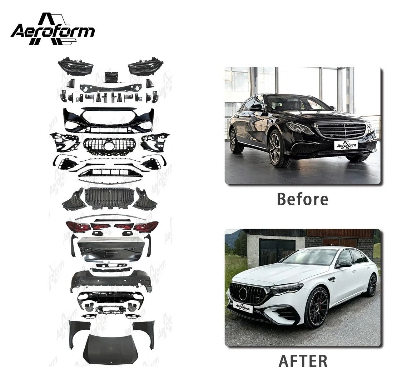 Mercedes E-Klasse W213 naar W214 E53 AMG Bodykit, Ophalen