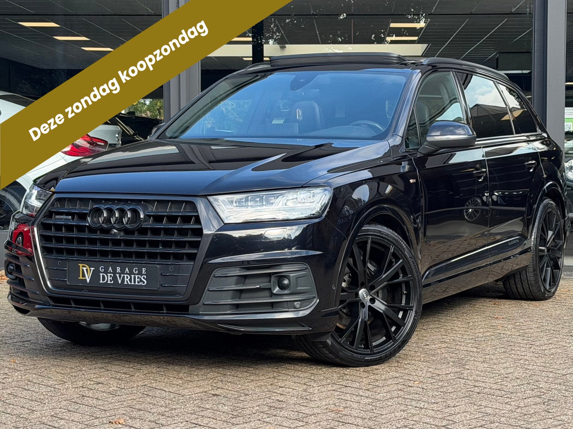 Audi Q7 3.0 TDI quattro S Line 7p Panoramadak Full Option AC, Auto's, Automaat, Dealer onderhouden, Gebruikt, 7 stoelen