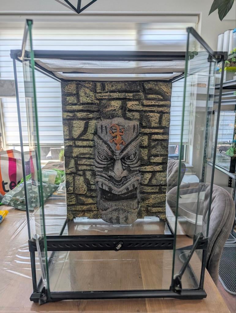 2x Exo Terra terrarium 45x45x60 – incl achterwanden & 1x top, Ophalen, Zo goed als nieuw, Terrarium of Paludarium