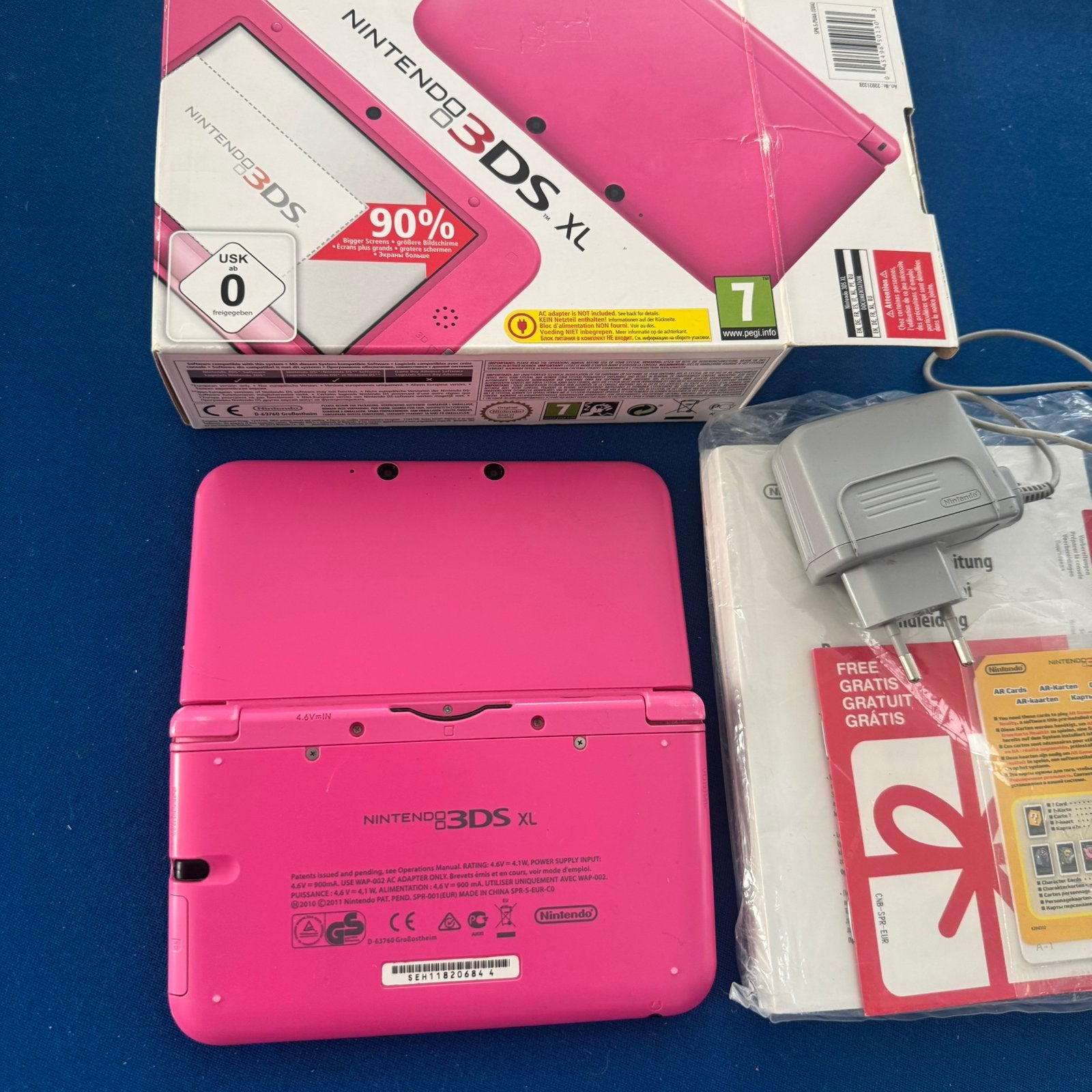Nintendo 3DS XL Roze Goede Staat + Doos en Handleidingen, Met games, 3DS XL, Ophalen of Verzenden, Zo goed als nieuw