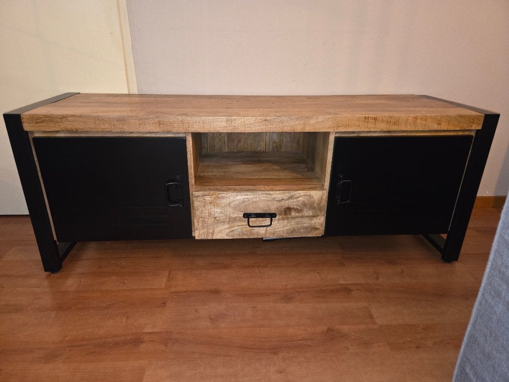 Tv kast industrieel, Ophalen, 100 tot 150 cm, Zo goed als nieuw, Minder dan 100 cm