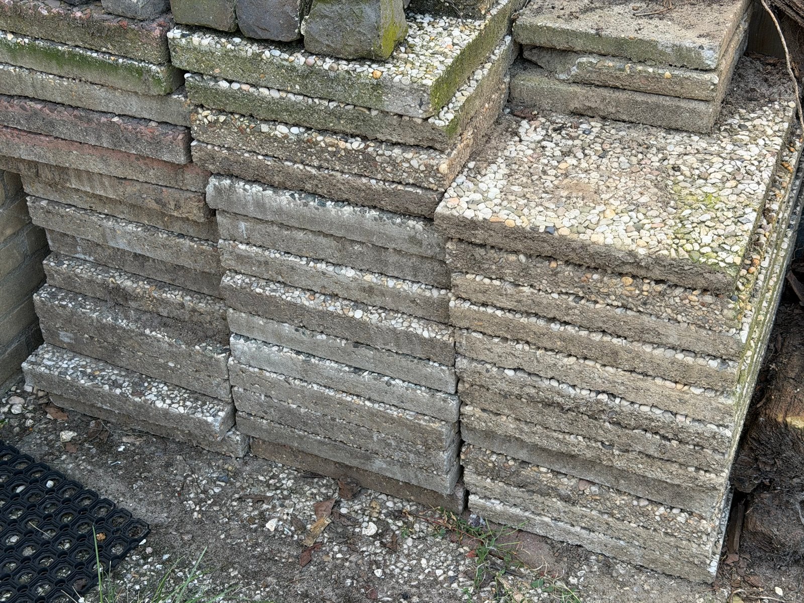 40 grindtegels (40*60 cm), Tuin en Terras, Ophalen, Gebruikt, 5 tot 10 m², Beton
