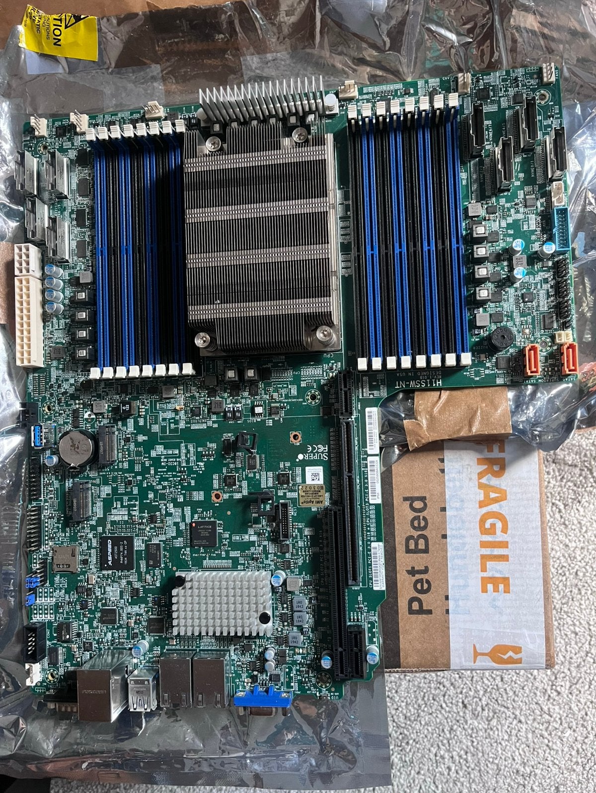 Supermicro H11SSW-NT + AMD Epyc 7351P + heatsink + riser (m2437107824 ...