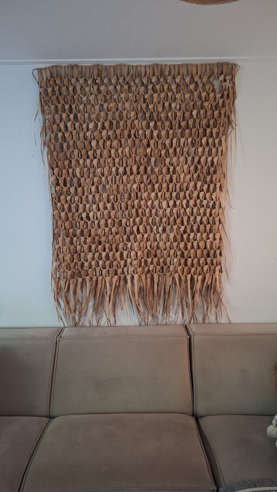 Handgemaakt wandkleed van palmbladeren, Ophalen, Boho, Wandkleed, Nieuw