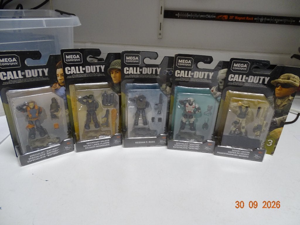 mega construx call of duty figuren 7 stuks, Ophalen of Verzenden, Nieuw