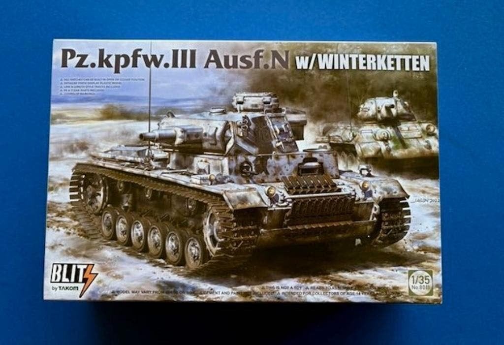 Takom	8011	Pz.Kpfw. III Ausf. N w/Winterketten	1/35, 1:32 tot 1:50, Nieuw, Ophalen of Verzenden, Italeri