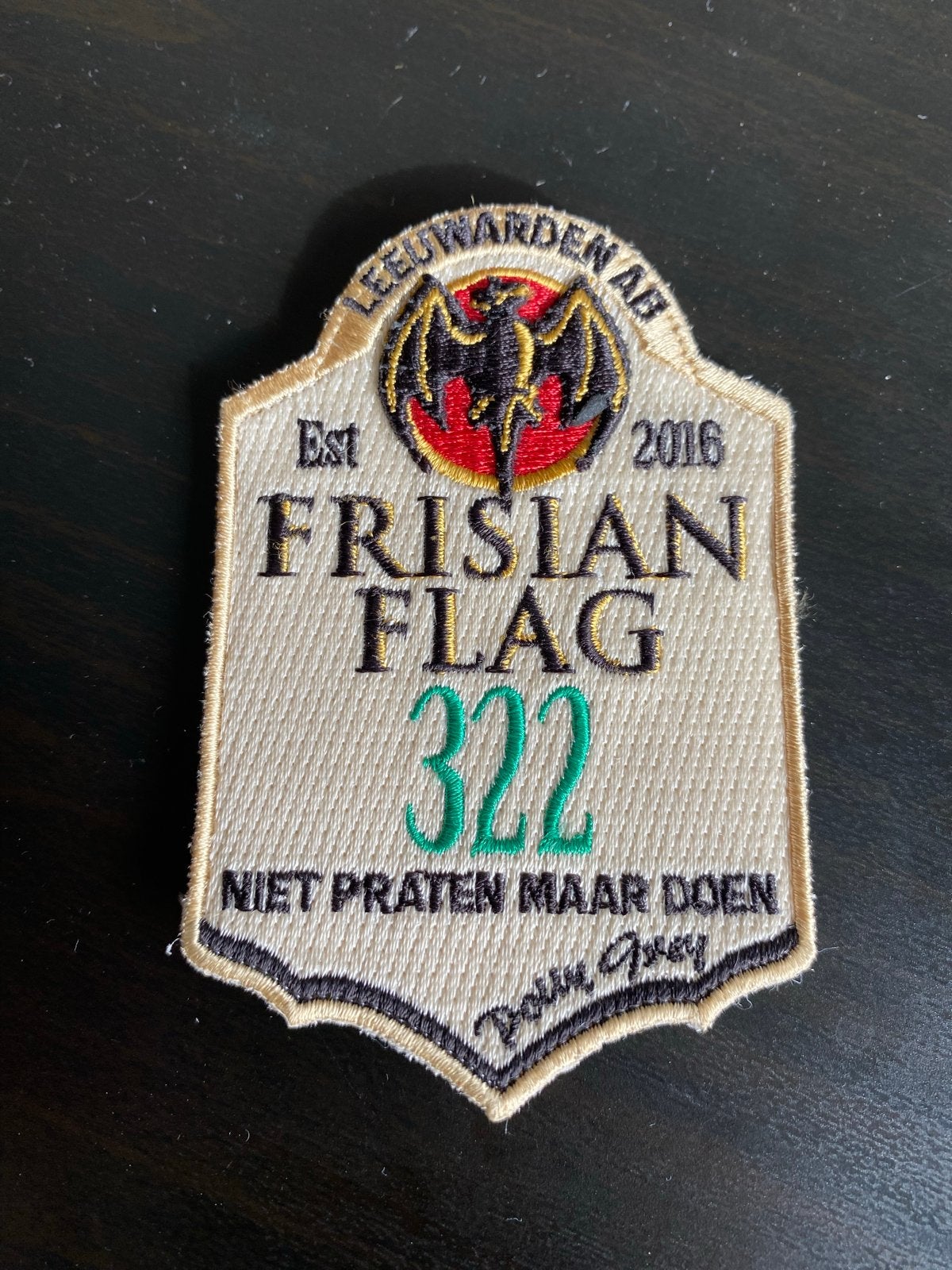 Frisian Flag 322 Patch - Leeuwarden AB - Bacardi Logo, Verzamelen, Ophalen of Verzenden, Gebruikt, Overige typen