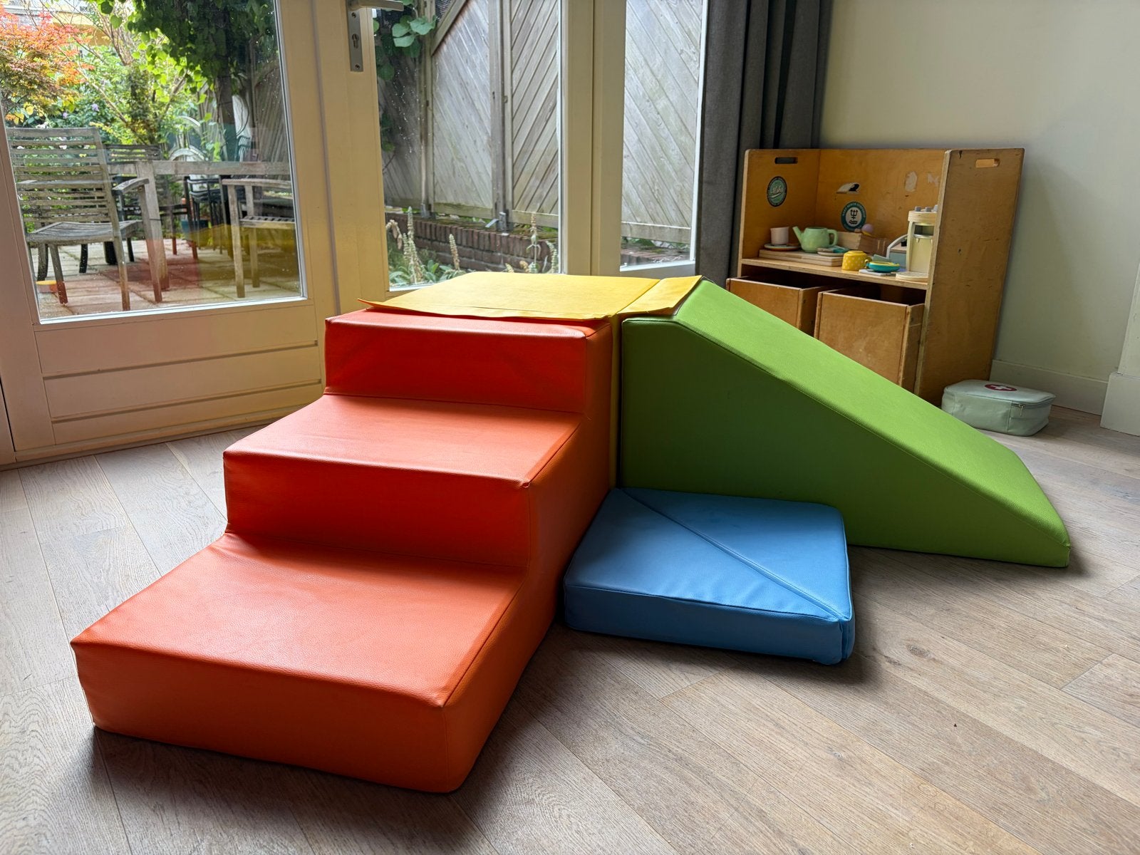 Foam speelset/klimtoestel - Trap en glijbaan - Jindl, Ophalen, Zo goed als nieuw, Glijbaan