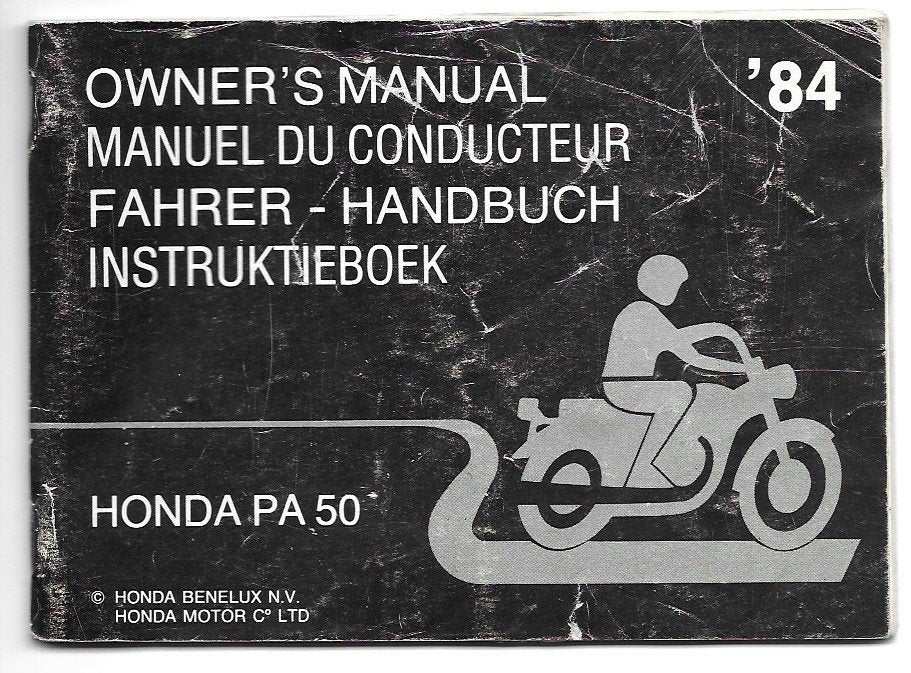 Honda PA50 handleiding bromfiets 1984 (7275z), Verzenden, Gebruikt