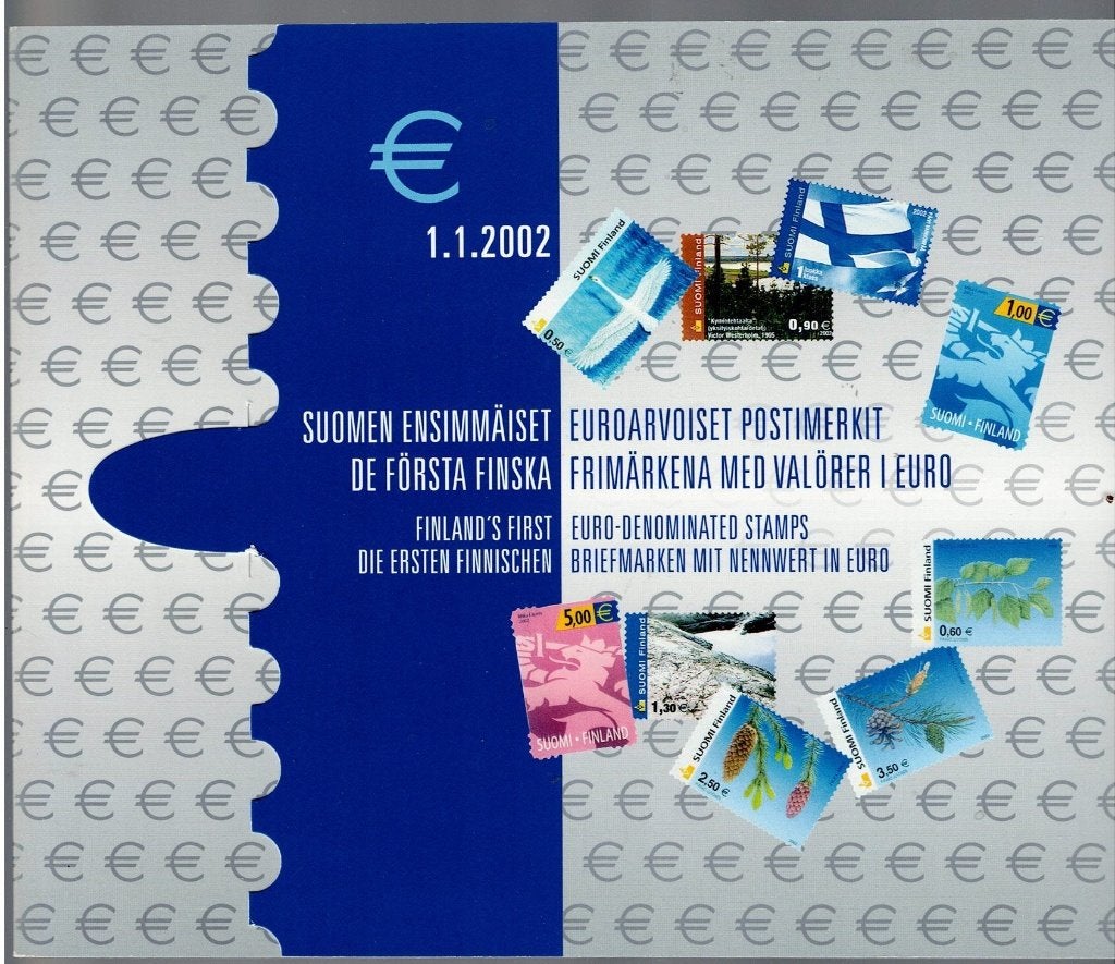 Finland 2002 Map met eerste € zegels Postfris, Verzenden, Finland, Postfris