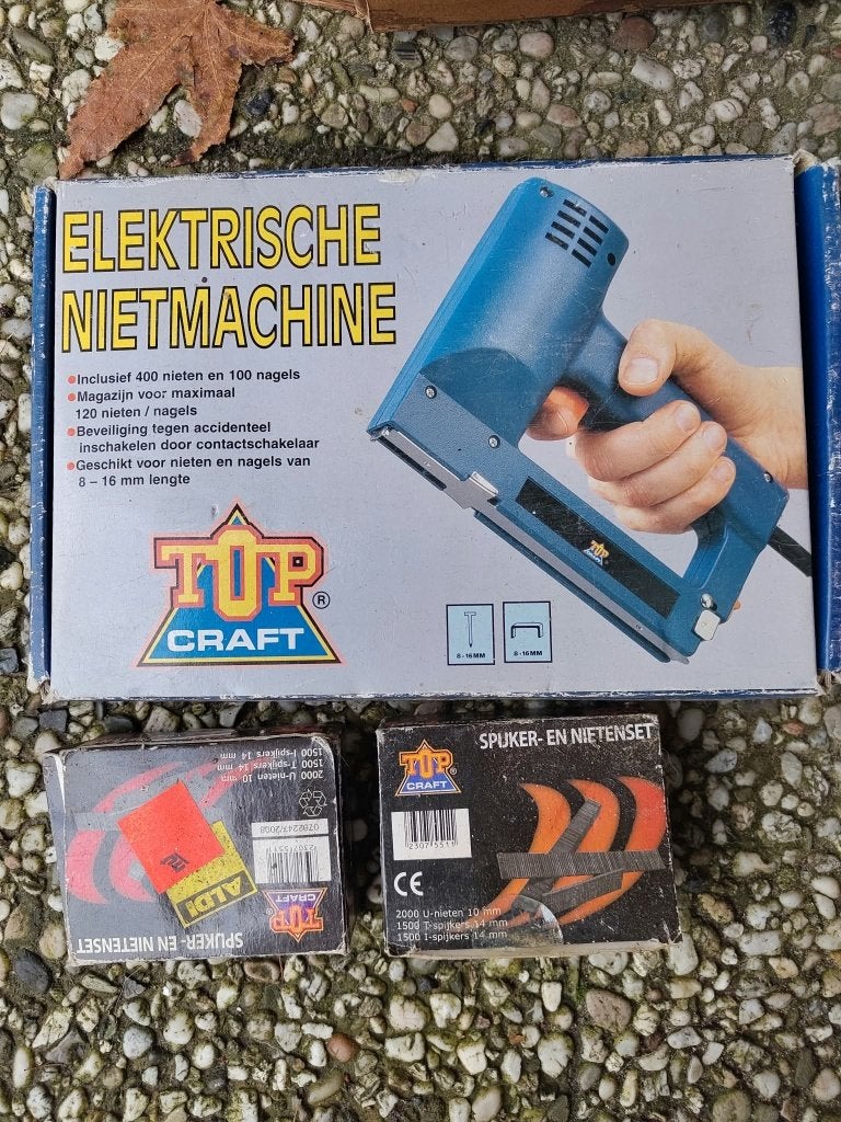 Top craft elektrische nietmachine met nieten, Ophalen, Gebruikt, Overige typen, Overige merken
