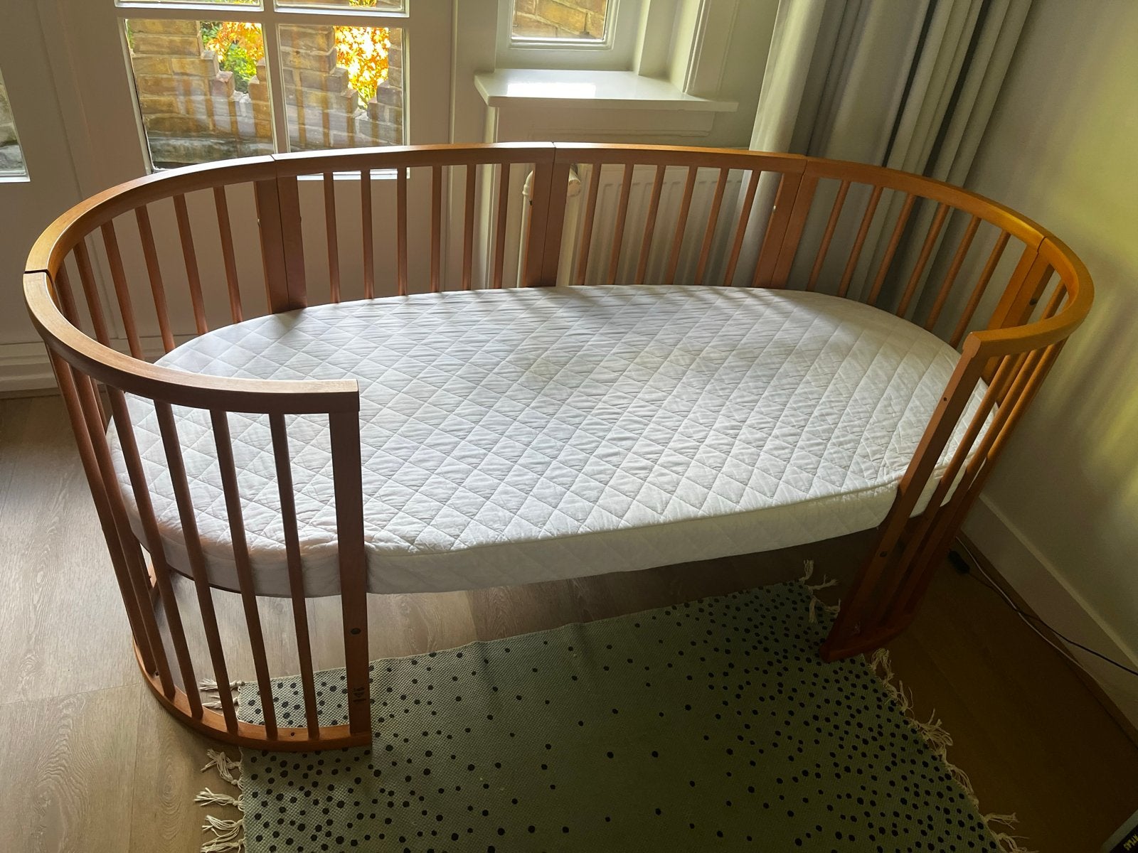 Stokke Sleepi Mini en Bed met Junior Extension Kit, Ophalen, Gebruikt, Ledikant