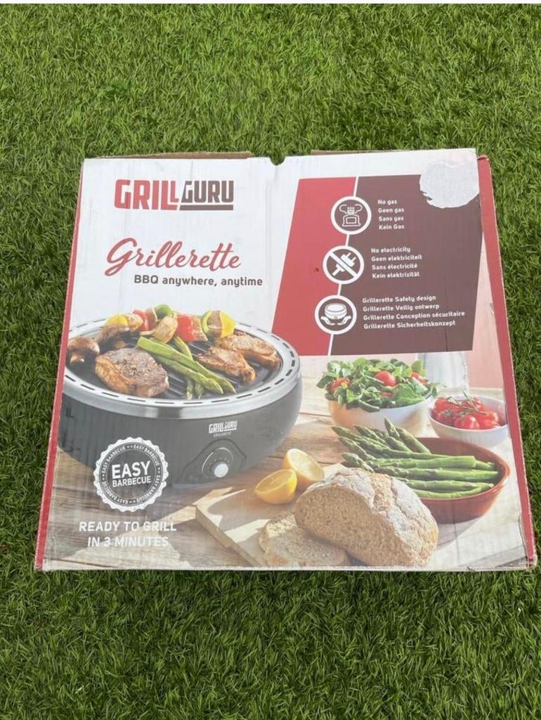 NIEUW IN DE DOOS; Grill Guru Grillerette - BBQ voor overal!, Tuin en Terras, Houtskoolbarbecues, Nieuw, Ophalen