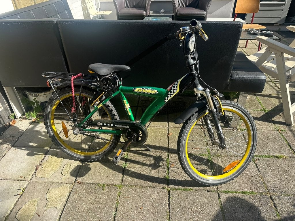 Batavus Snake kinderfiets groen met gele velgen, Fietsen en Brommers, Ophalen, Gebruikt, 20 inch of meer