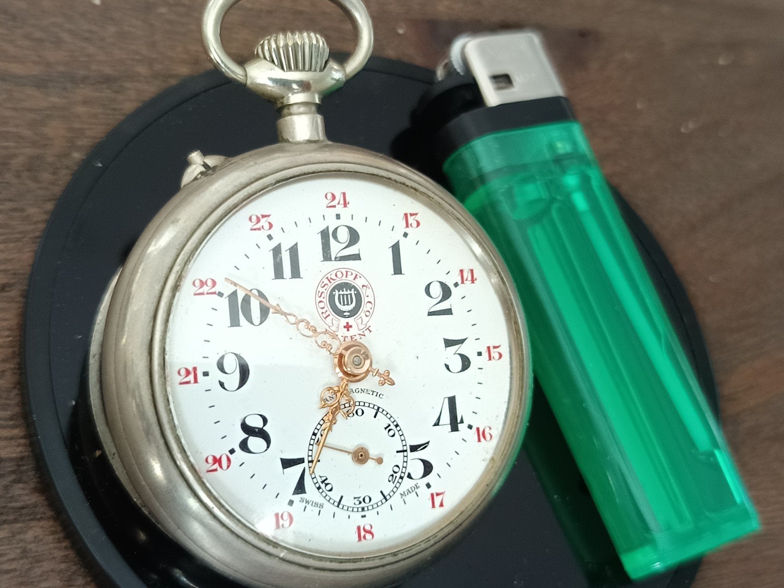 Antiek zakhorloge Rosskopf & Co. - Restauratieproject, Ophalen of Verzenden