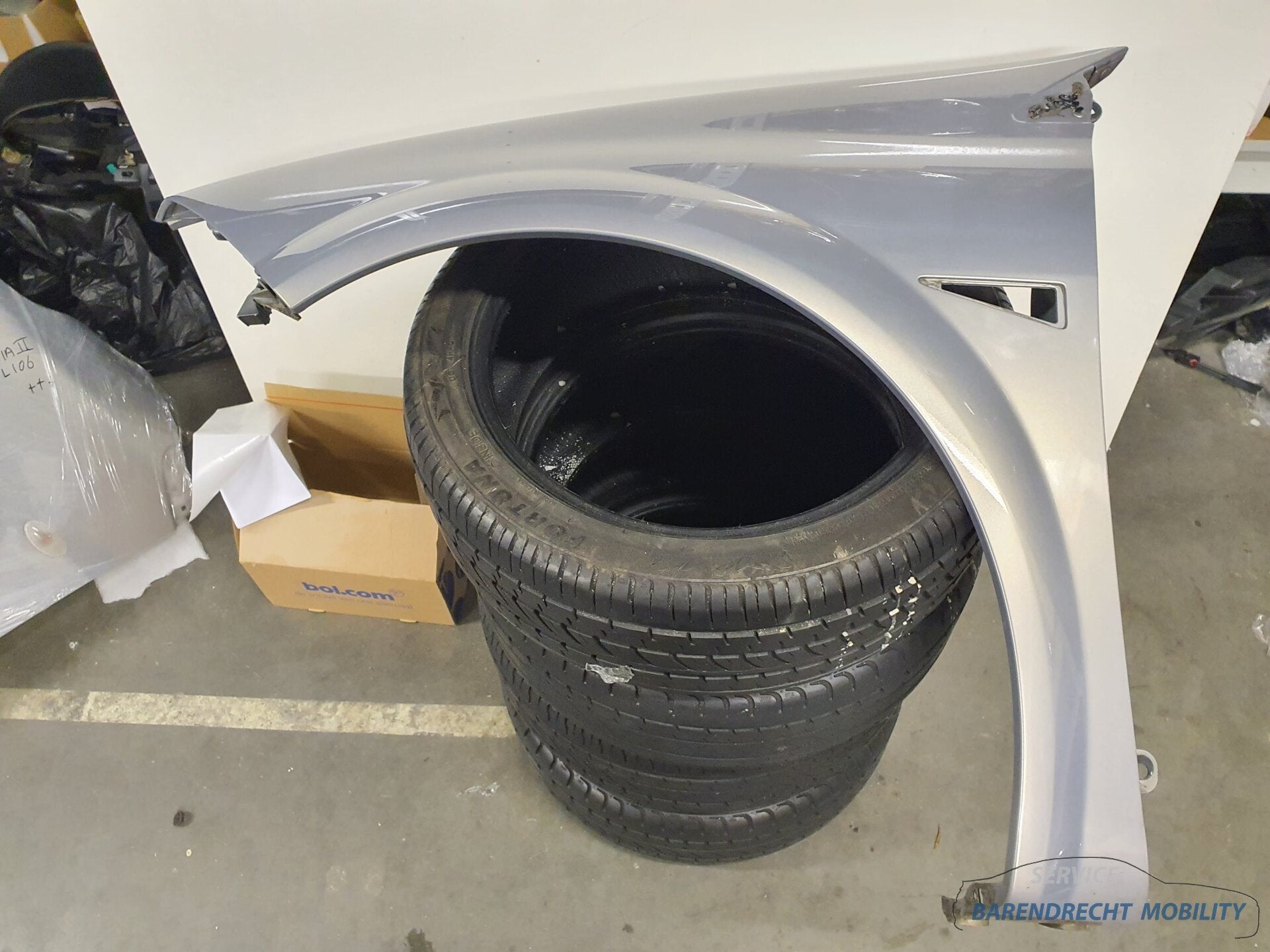 Spatbord links voor Renault Megane II 2 A19 Beige Angora Met