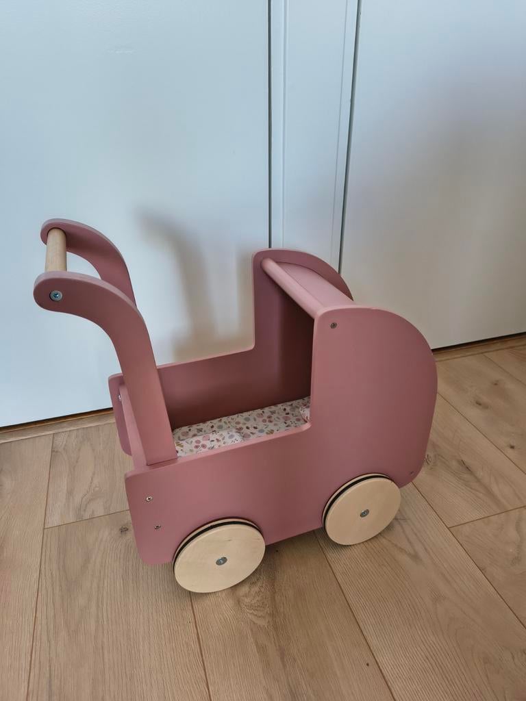Little Dutch Houten Poppenwagen - Zo goed als nieuw, Kinderen en Baby's, Speelgoed | Poppen, Ophalen, Zo goed als nieuw, Babypop