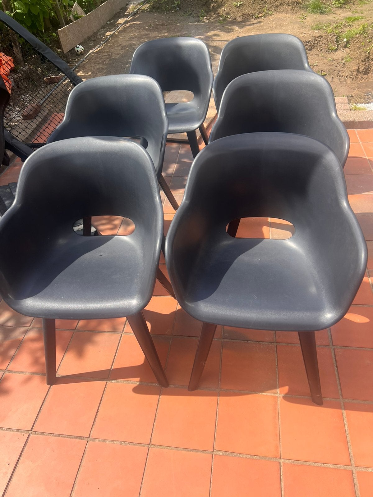 Allibert tuinstoelen Akola donkergrijs/antraciet, Ophalen, Gebruikt, Kunststof