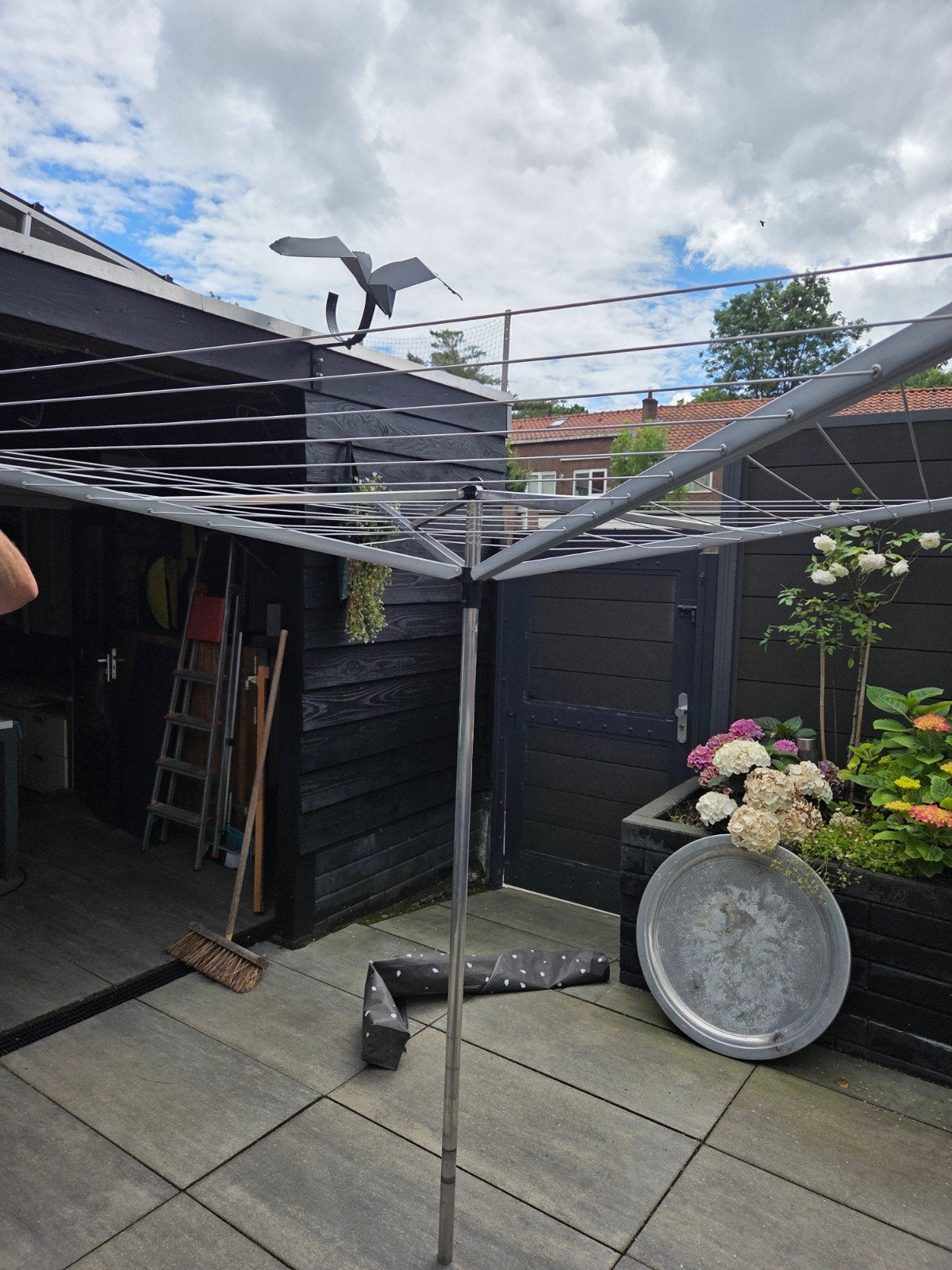 BRABANTIA ESSENTIAL 50 METER DROOGMOLEN...nieuwstaat!!, Tuin en Terras, Droogmolens en Wasrekken, Ophalen, Zo goed als nieuw, Droogmolen