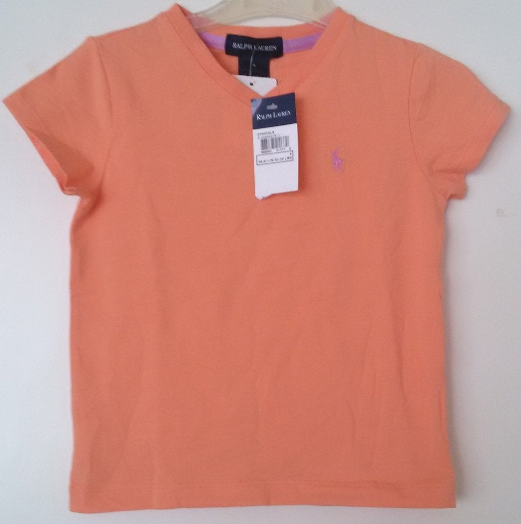 Maat 104 Lichtoranje Ralph Lauren t-shirt NIEUW (10573), Kinderen en Baby's, Kinderkleding | Maat 104, Meisje, Nieuw, Ophalen of Verzenden