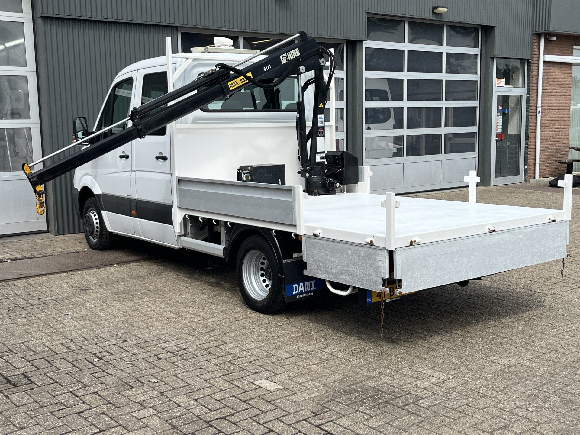 Mercedes-Benz Sprinter 513 CDI 130pk DC Laadkraan Hiab 017T, Automaat, Stof, 4 cilinders, Wit
